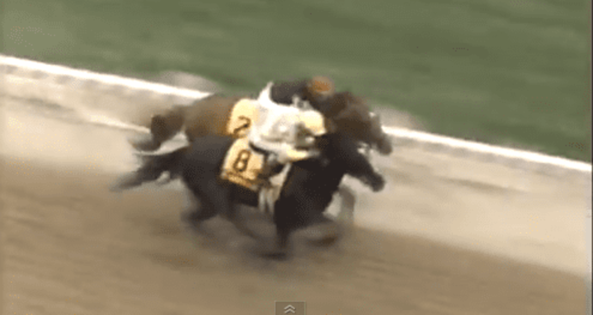 Charlie Whittingham worked Sunday Silence one mile in between this Preakness victory over Easy Goer and the Belmont Stakes